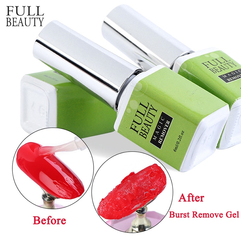 Nail Gel Magic Remover Soak off Gel Lacquer Polish Nail Art Primer Burst Cleanser Nail Polish Remover Nail