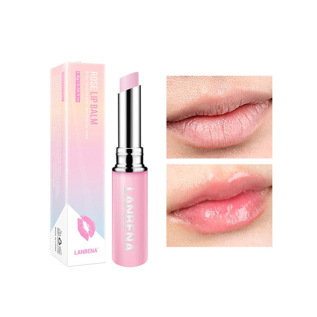 Chameleon Lip Balm Rose Hyaluronic Acid Moisturizing Nourishing Lip Plumper Lip Lines Natural Extract Makeup Lipstick