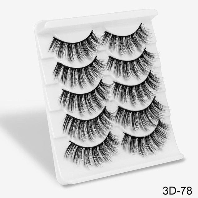 3D Mink Hair False Eyelashes Natural/Thick Long Eye Lashes Wispy Makeup Beauty Extension Tools