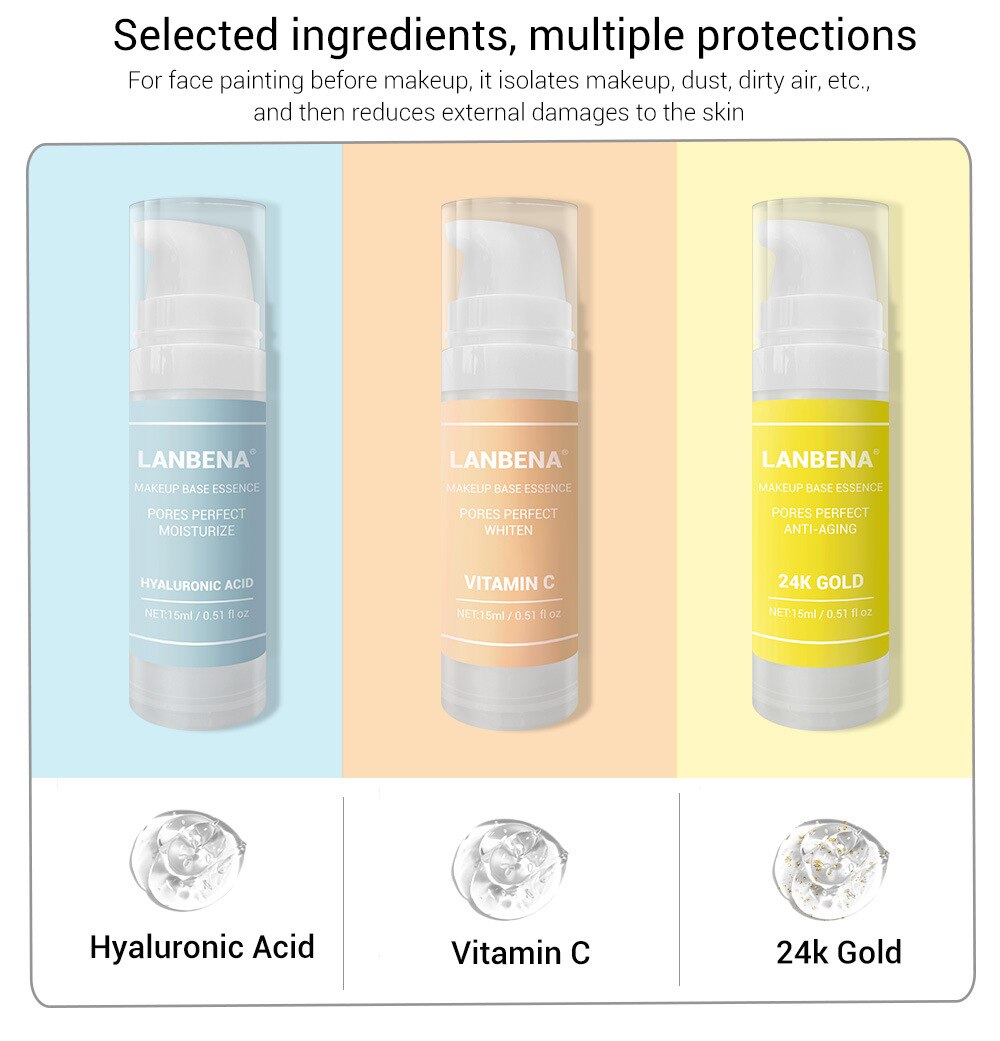 Summer Refreshing Makeup Foundation Primer Base Face Serum Shrink Pores Moisturizing Oil-Control Brighten Essence Cosmetics 2019