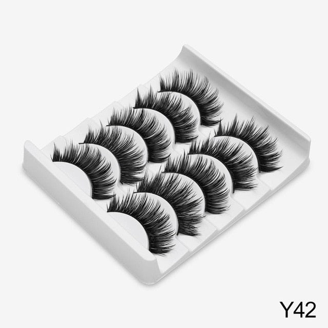 3D Mink Hair False Eyelashes Natural/Thick Long Eye Lashes Wispy Makeup Beauty Extension Tools