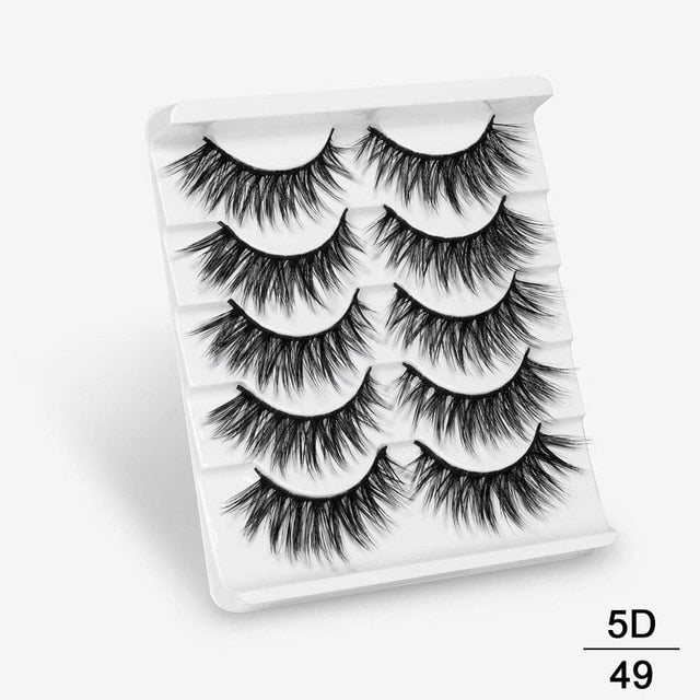 3D Mink Hair False Eyelashes Natural/Thick Long Eye Lashes Wispy Makeup Beauty Extension Tools