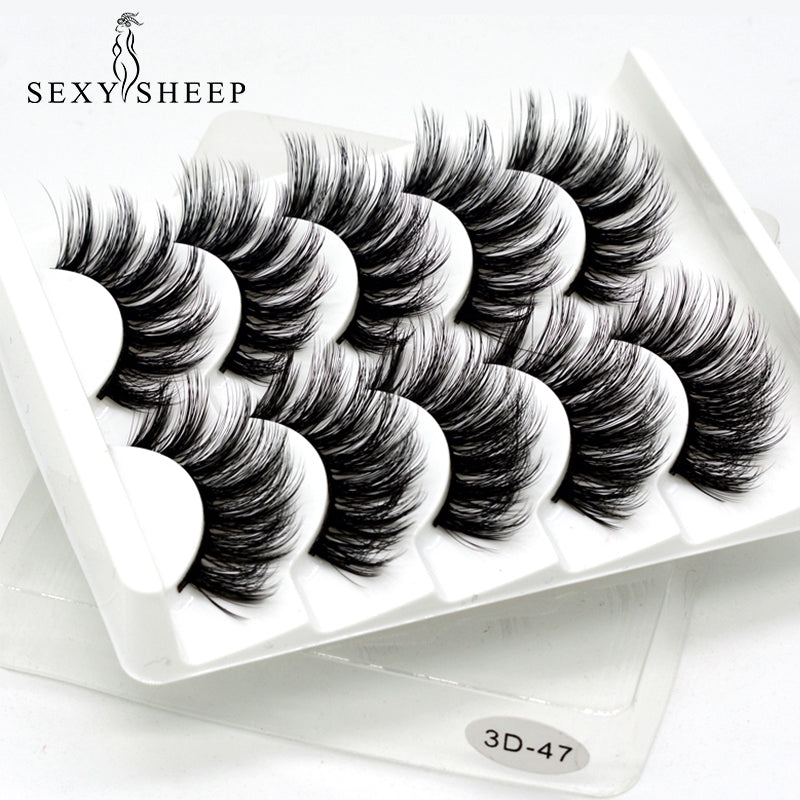 3D Mink Hair False Eyelashes Natural/Thick Long Eye Lashes Wispy Makeup Beauty Extension Tools