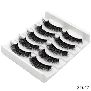 3D Mink Hair False Eyelashes Natural/Thick Long Eye Lashes Wispy Makeup Beauty Extension Tools