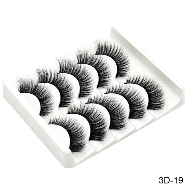 3D Mink Hair False Eyelashes Natural/Thick Long Eye Lashes Wispy Makeup Beauty Extension Tools