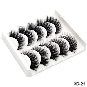 3D Mink Hair False Eyelashes Natural/Thick Long Eye Lashes Wispy Makeup Beauty Extension Tools