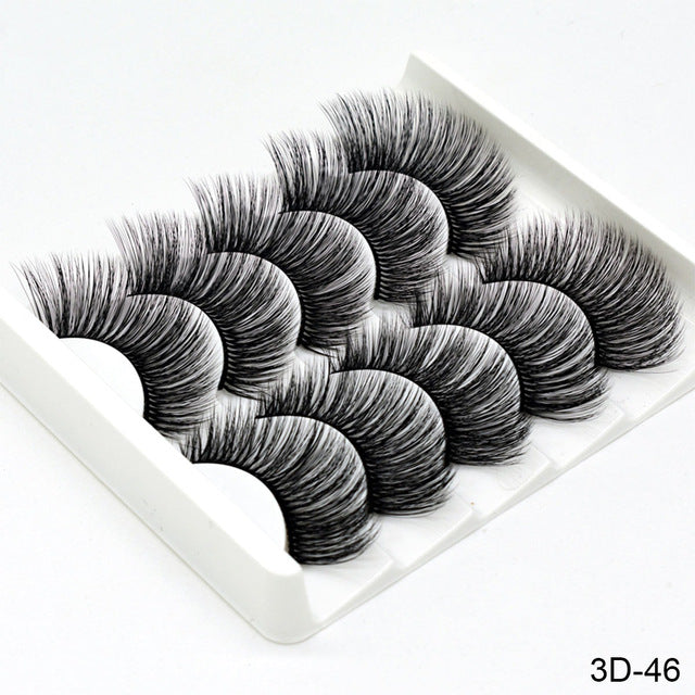 3D Mink Hair False Eyelashes Natural/Thick Long Eye Lashes Wispy Makeup Beauty Extension Tools