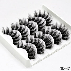 3D Mink Hair False Eyelashes Natural/Thick Long Eye Lashes Wispy Makeup Beauty Extension Tools