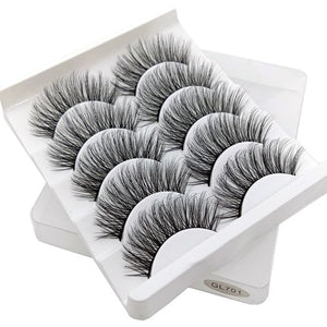 3D Mink Hair False Eyelashes Natural/Thick Long Eye Lashes Wispy Makeup Beauty Extension Tools