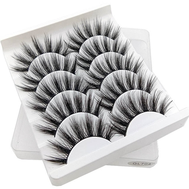 3D Mink Hair False Eyelashes Natural/Thick Long Eye Lashes Wispy Makeup Beauty Extension Tools