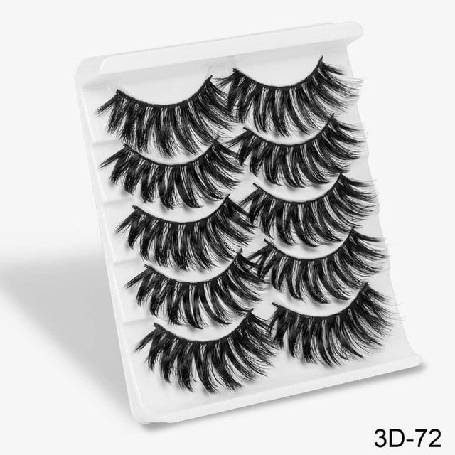 3D Mink Hair False Eyelashes Natural/Thick Long Eye Lashes Wispy Makeup Beauty Extension Tools