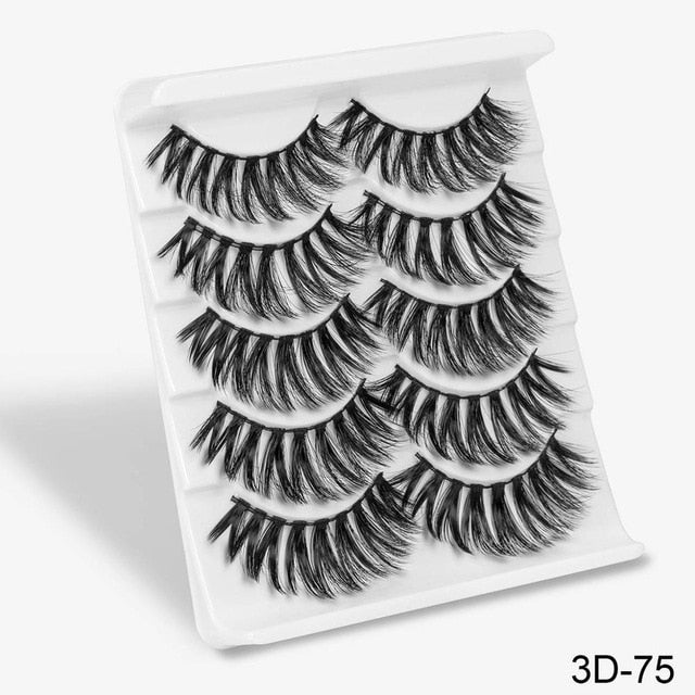 3D Mink Hair False Eyelashes Natural/Thick Long Eye Lashes Wispy Makeup Beauty Extension Tools