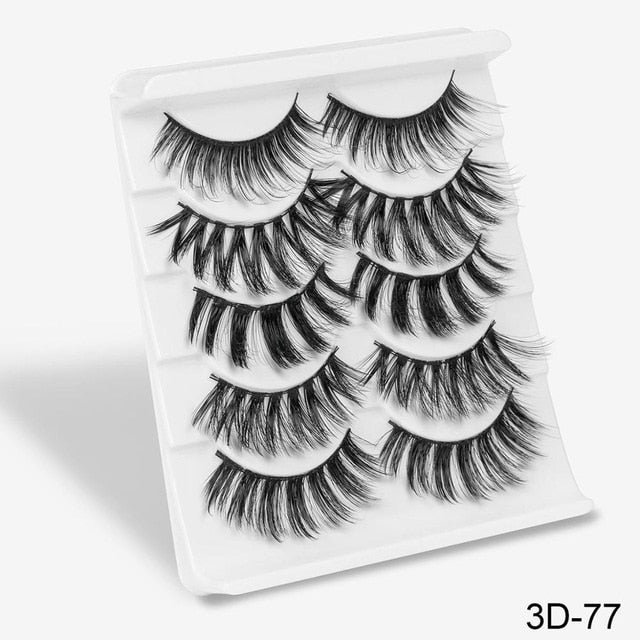 3D Mink Hair False Eyelashes Natural/Thick Long Eye Lashes Wispy Makeup Beauty Extension Tools